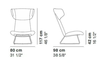 MYPLACE - Sled base wing armchair by La Cividina - view 3